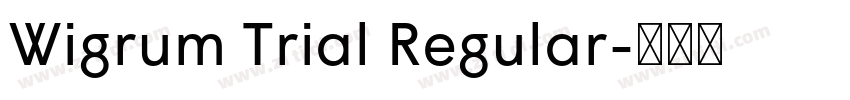Wigrum Trial Regular字体转换